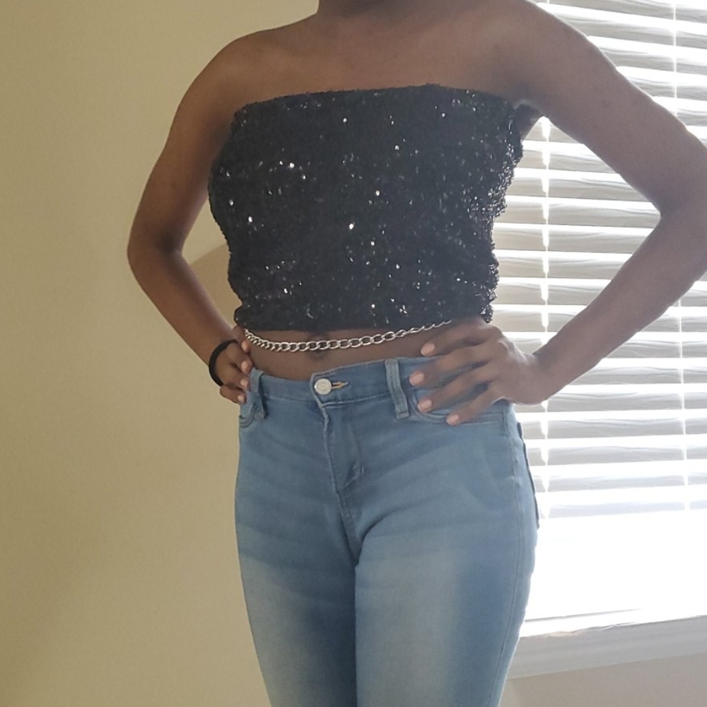 Sparkling tube top
